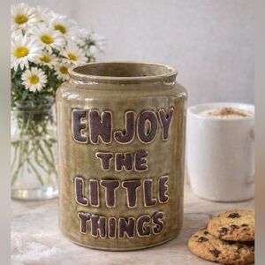 Ceramic Jar with Inspirational Quote